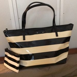 Stripes Tote Bag with matching mini purse